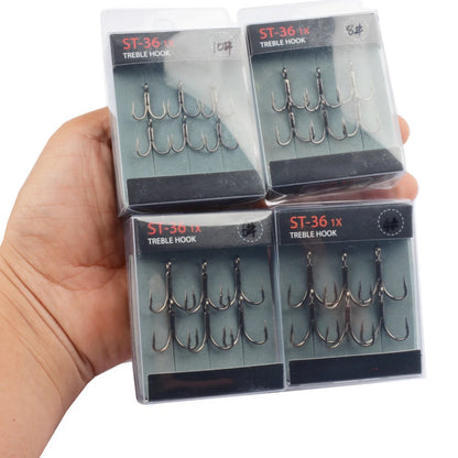 ST-36 Low Friction Eye Treble Hooks for Quick Cast Jig Fishing