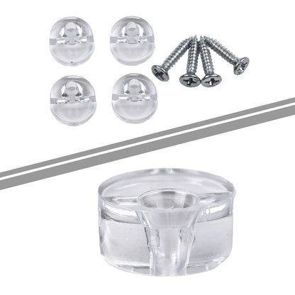 Set of 4 Frameless Mirror Wall Clips for Hanging Mirrors