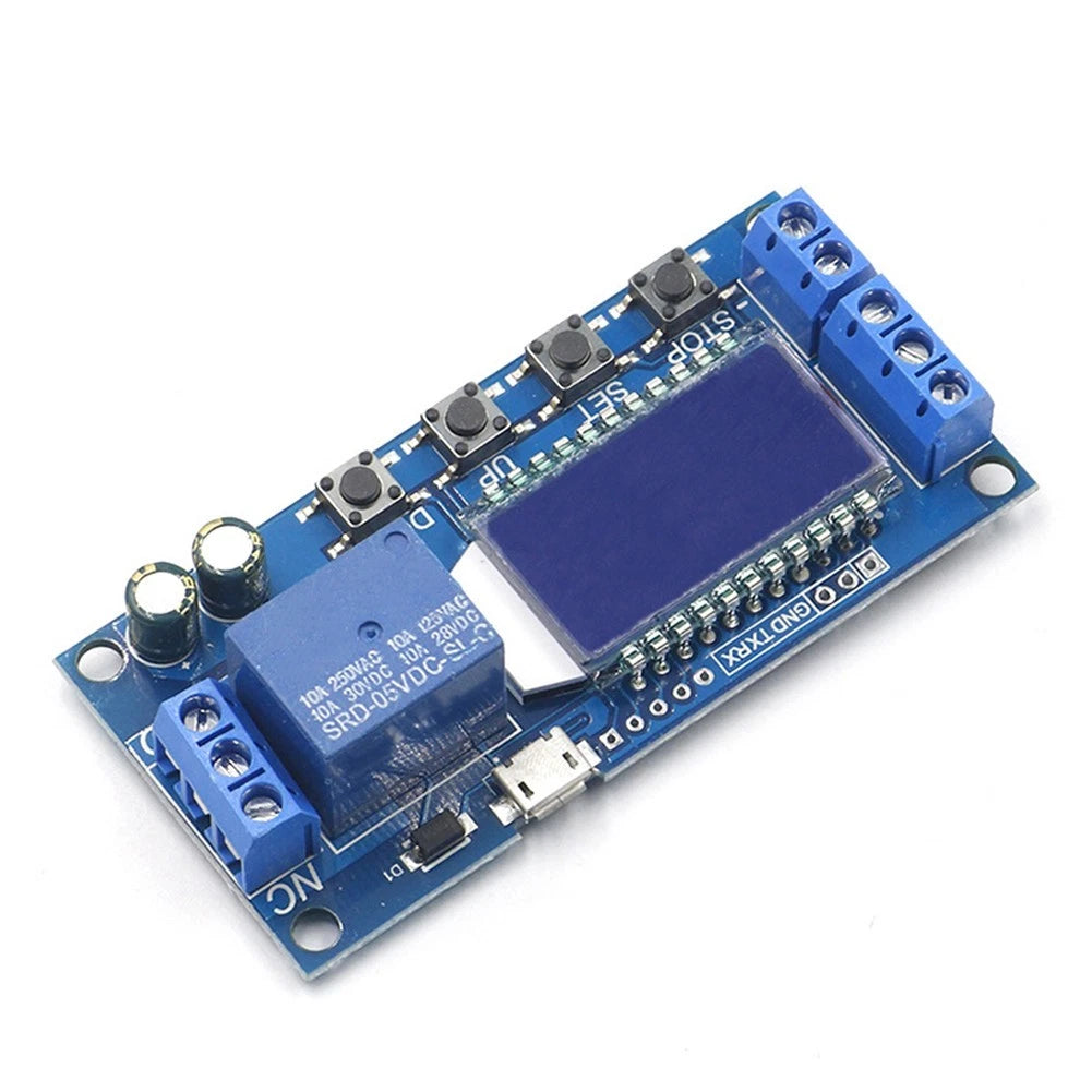 Delay Relay Module with LCD Display for 5V/12V/24V Systems
