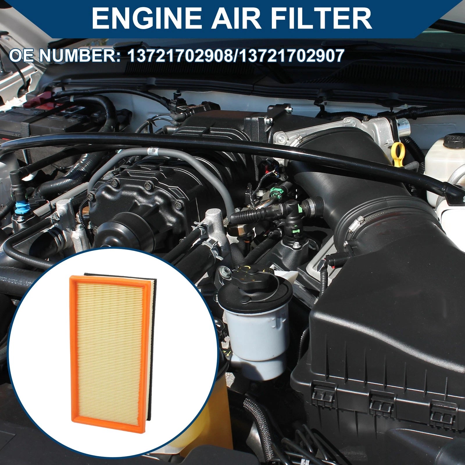 Car Engine Air Filter Replacement for BMW X5 3.0i 3.0L (2001–2006)