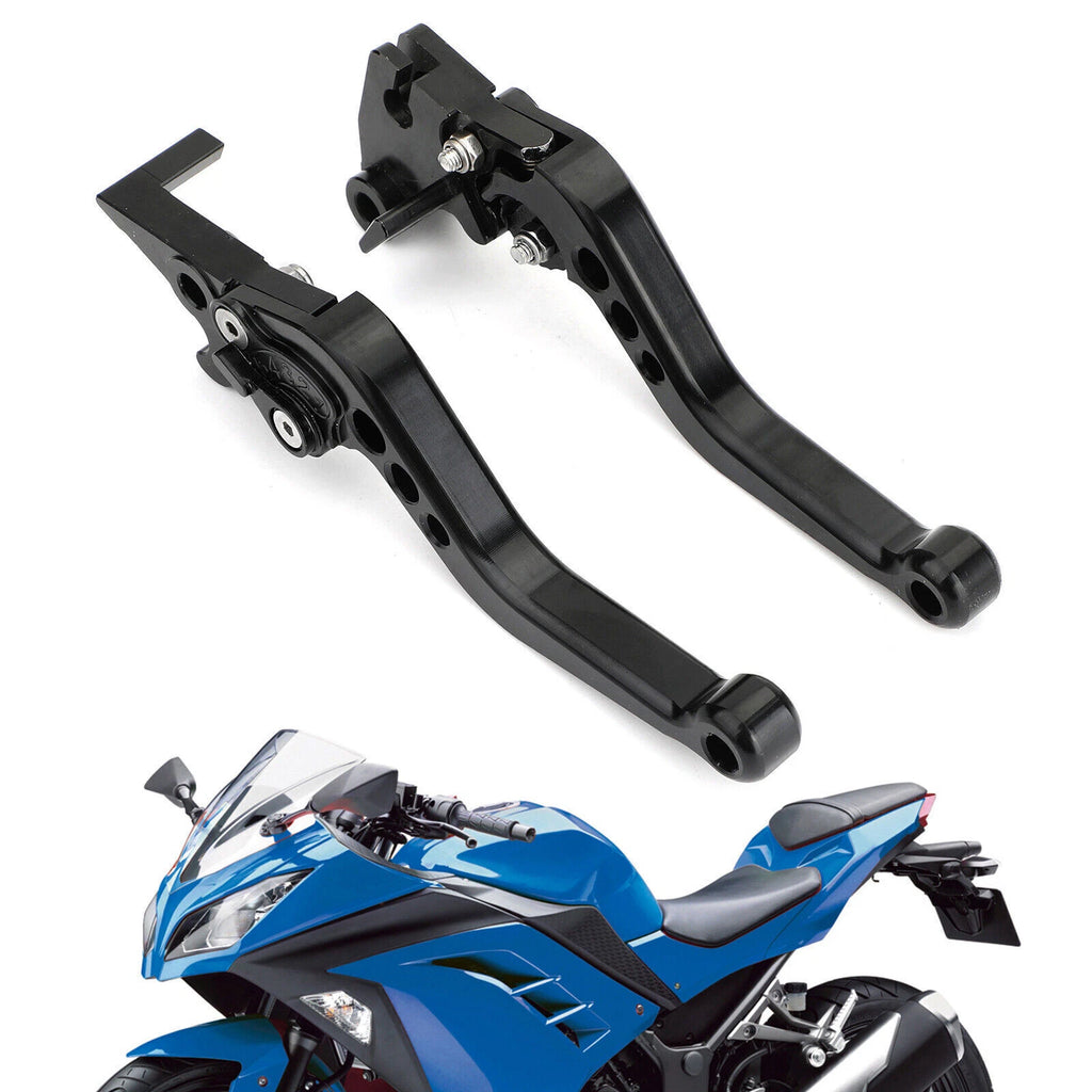 Aluminum Brake Clutch Levers for Kawasaki Ninja 250 300 (2013–2018) Black