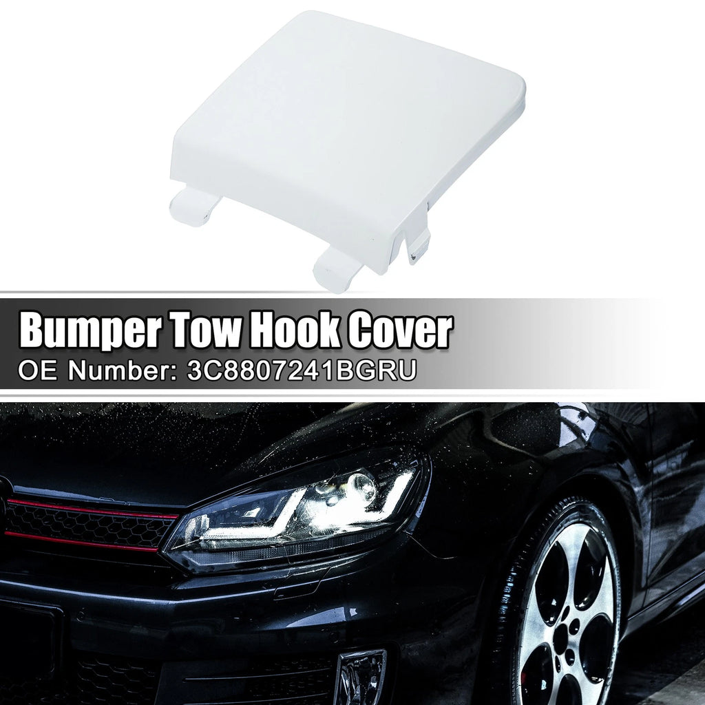 Front Bumper Tow Hook Cover Towing Eye Hole for Volkswagen White (2000–2006)