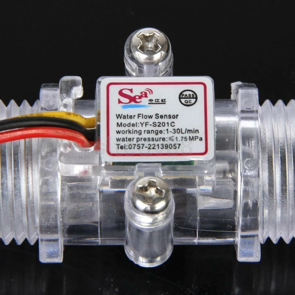 G1/2" Copper Water Flow Hall Sensor Switch Flow Meter for Universal Use