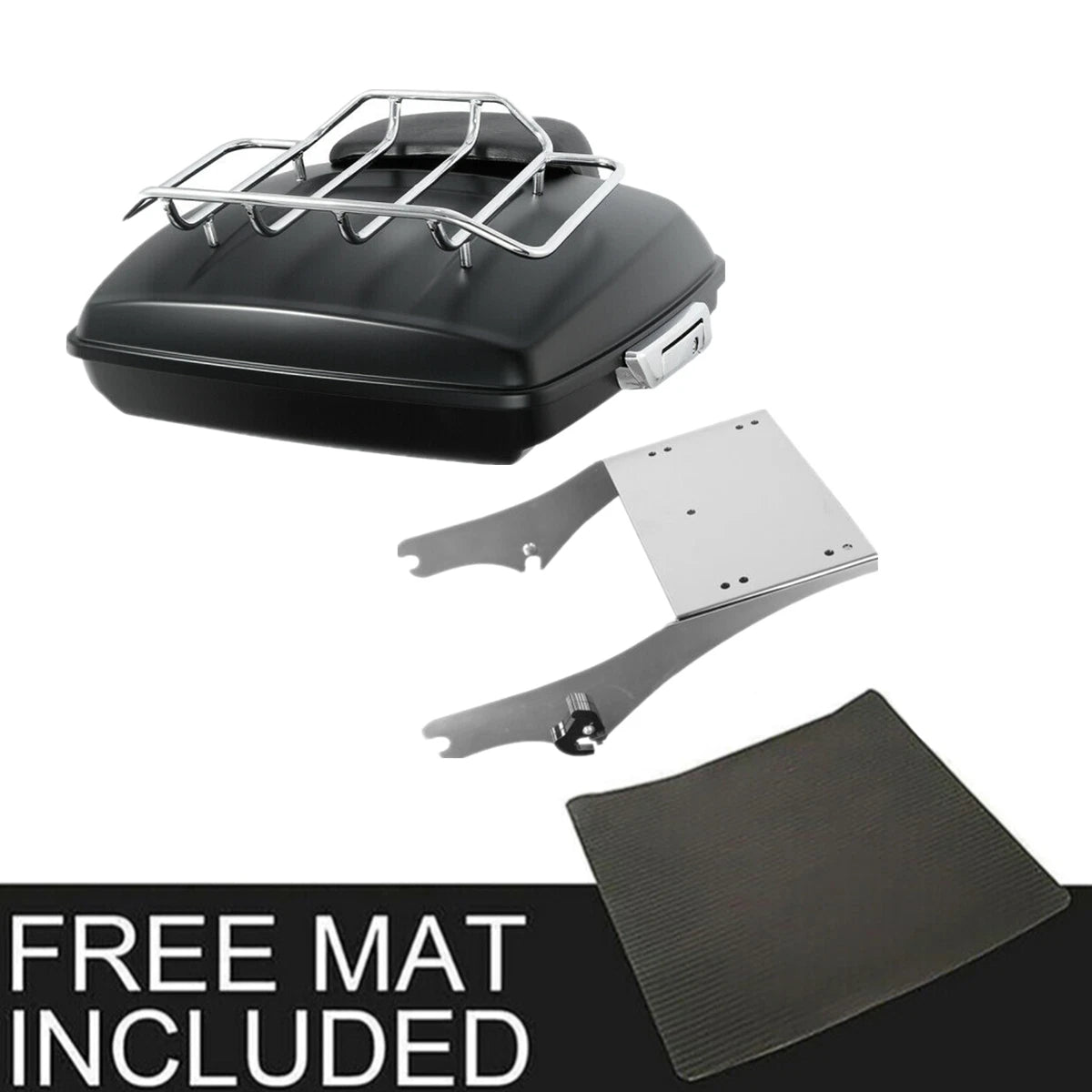 Matte Trunk Backrest Mount Rack for Harley Touring Road Glide (1997–2008)