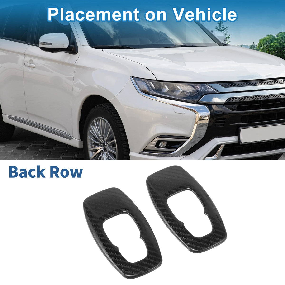 2 Pcs Rear Headlight Trim Bezel Replacement for Mitsubishi Outlander (2022–2024)