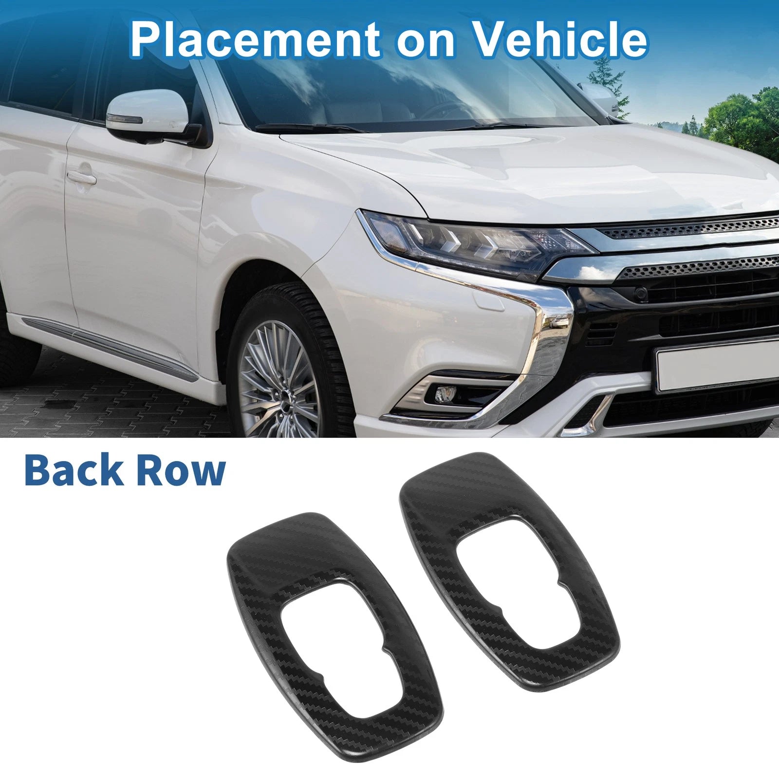 2 Pcs Rear Headlight Trim Bezel Replacement for Mitsubishi Outlander (2022–2024)