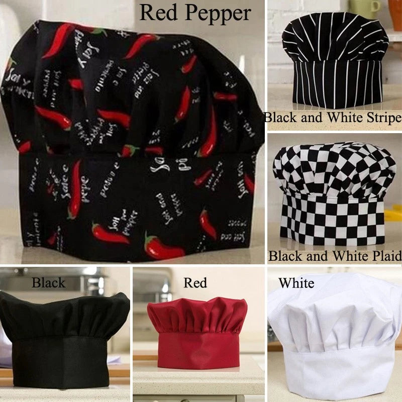 Adjustable Chef Hat for Men - Comfortable Elastic Kitchen Cap