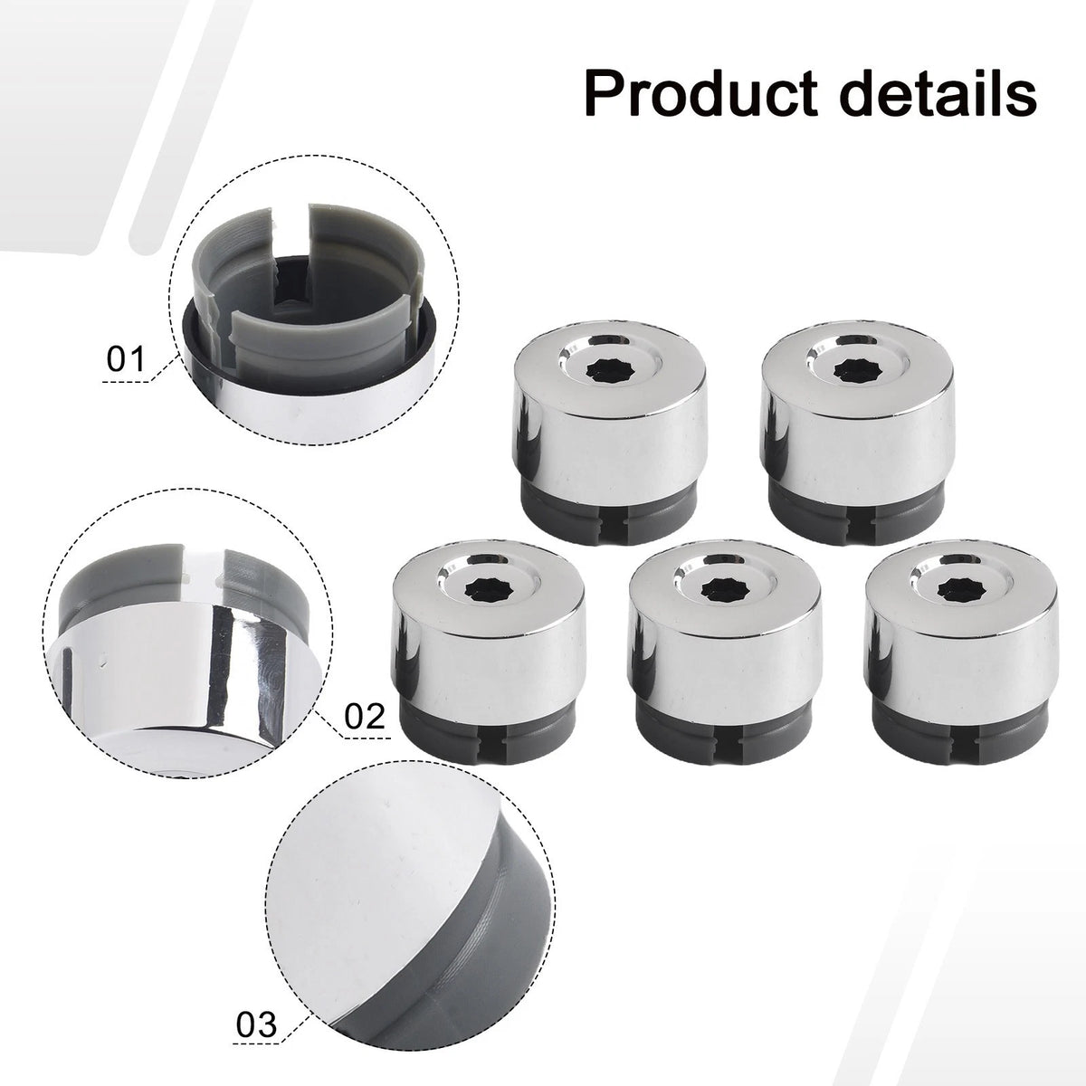 Rust Resistant Wheel Bolt Covers for 2004 17 Pack of 5