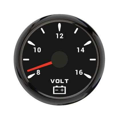 52mm Boat Voltmeter 8-16V Marine Grade IP67 Waterproof with 7 Color Backlight