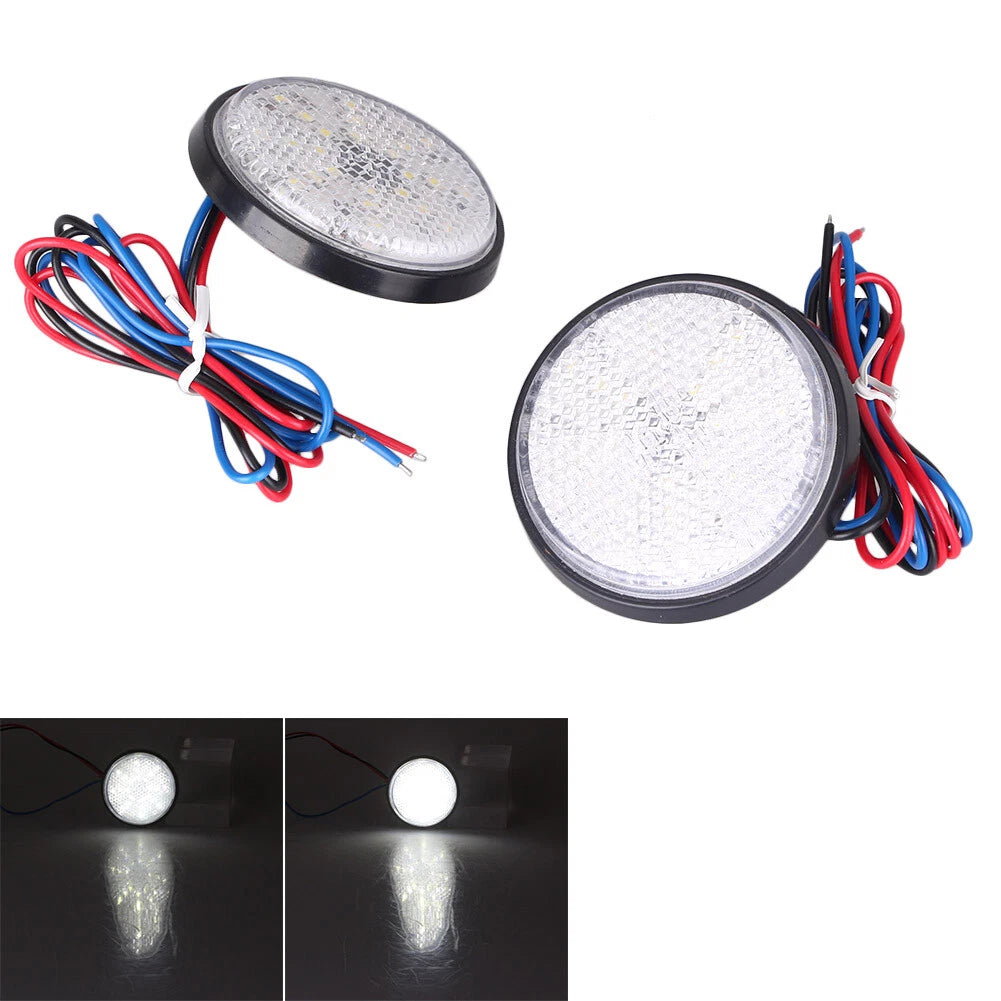 24LED Round Reflector Tail Brake Light for Motorcycle (12V)