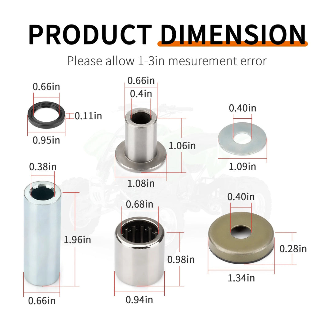 Front Upper + Lower A-Arm Bushing Oil Seal Kit for Arctic Cat 400 DVX (2004–2008)