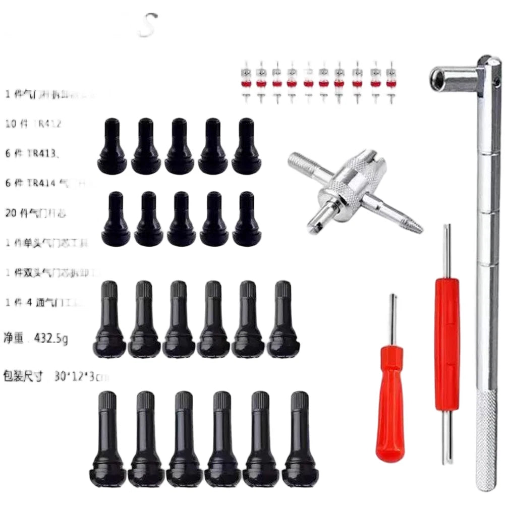 Tire Valve Stem Installation Tool Kit for Universal Vehicles (2000–2023)
