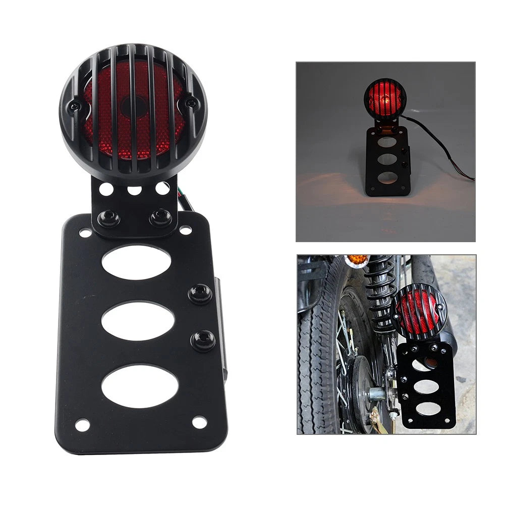 Side Mount License Plate Bracket with Brake Light for Harley