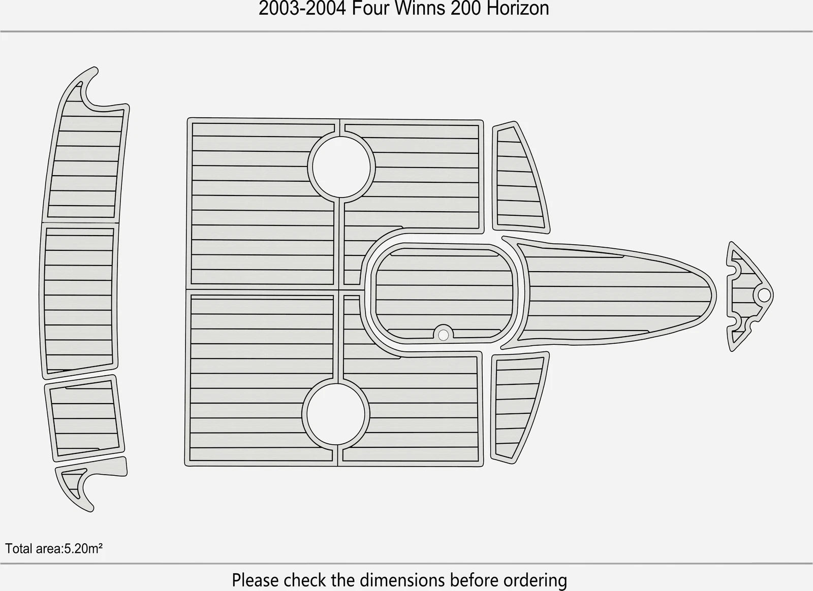 EVA Foam Pads for Four Winns 200 Horizon (2004)