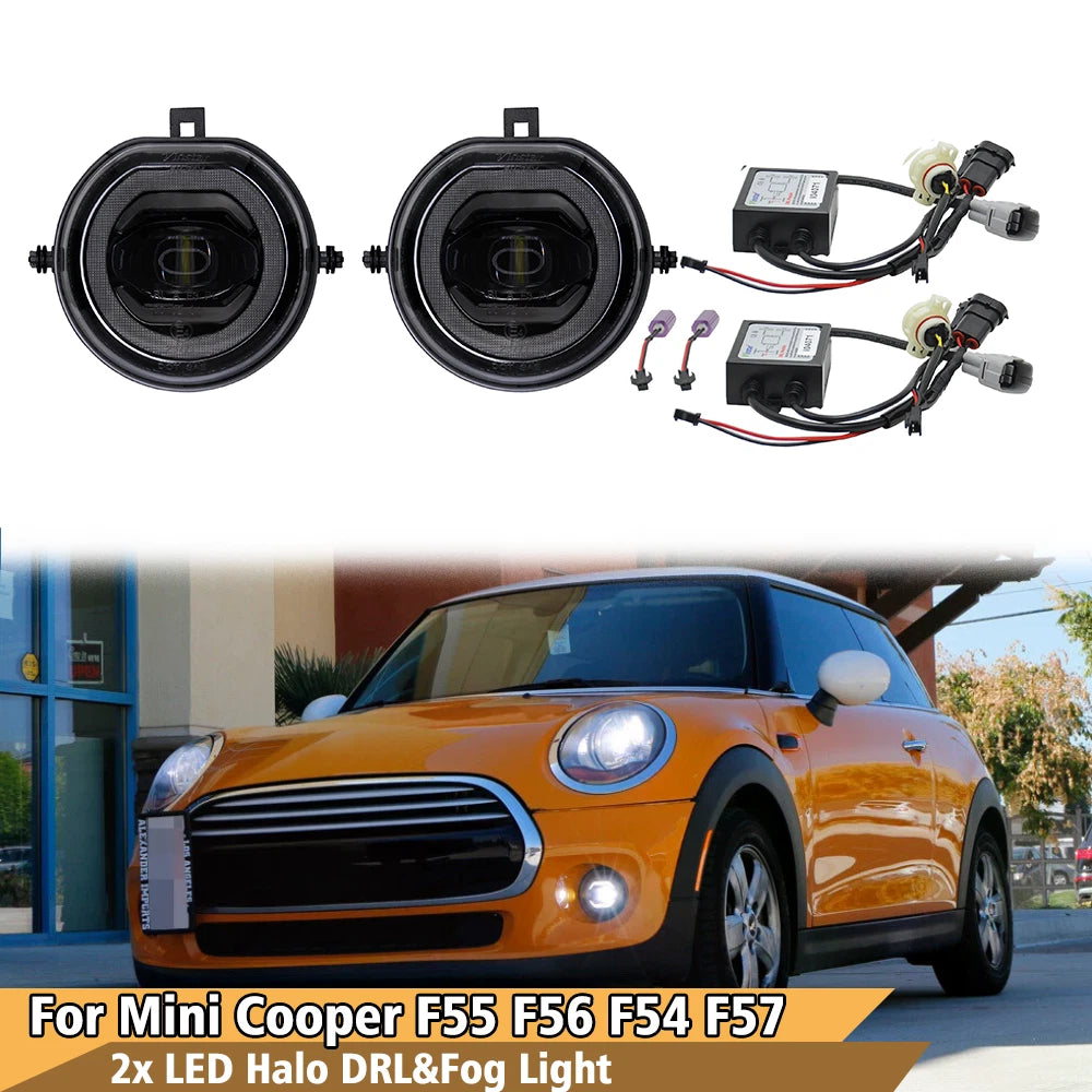 2X Clear LED Fog Light for Mini Cooper F55 F56 F54 (2014–2021)