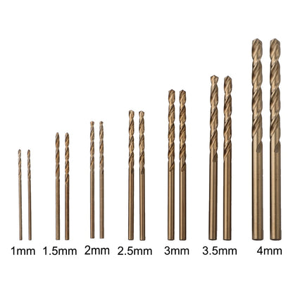 14-Piece HSS Drill Bit Set for M35 (Tough Metal Drilling)