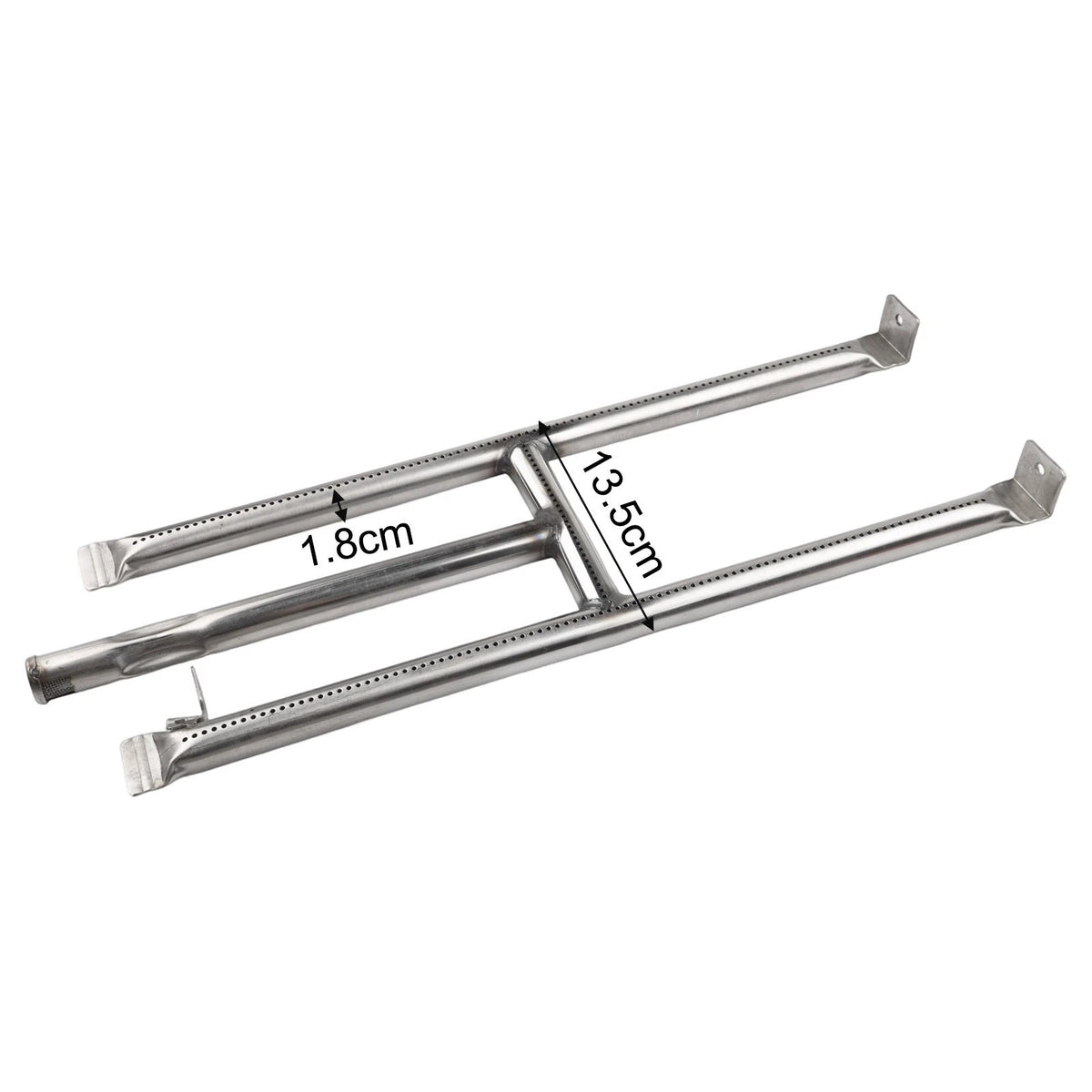 U Shaped Burner for Grill (Adjustable Gas Inlets, Concentrated Heat Design)