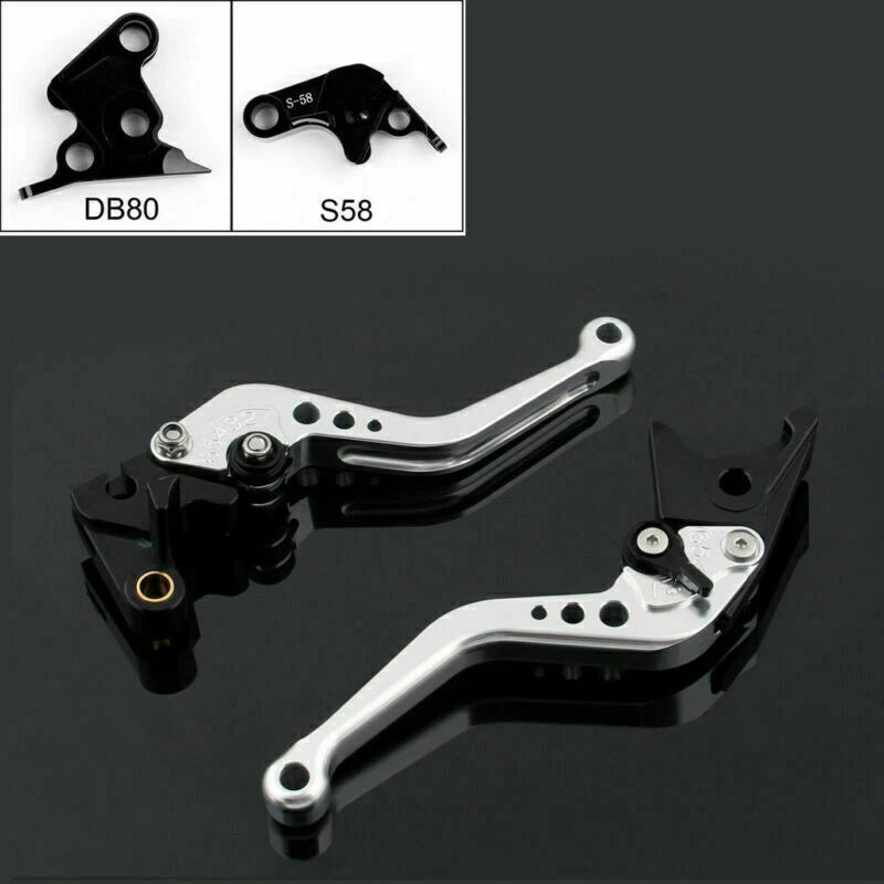 Short Brake Clutch Levers for Aprilia Tuono V4R (2011–2014) T9 Silver