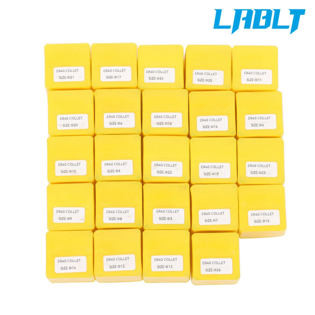 24-Pack ER40 Collet Set for Metric Size (Precision Spring Clamping)