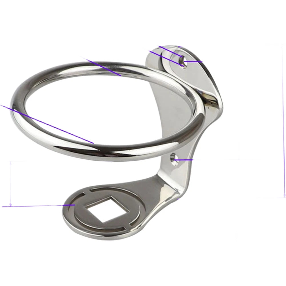 304 SS Cup Holder for Yacht RV Camper Boat (8.5 cm Height)