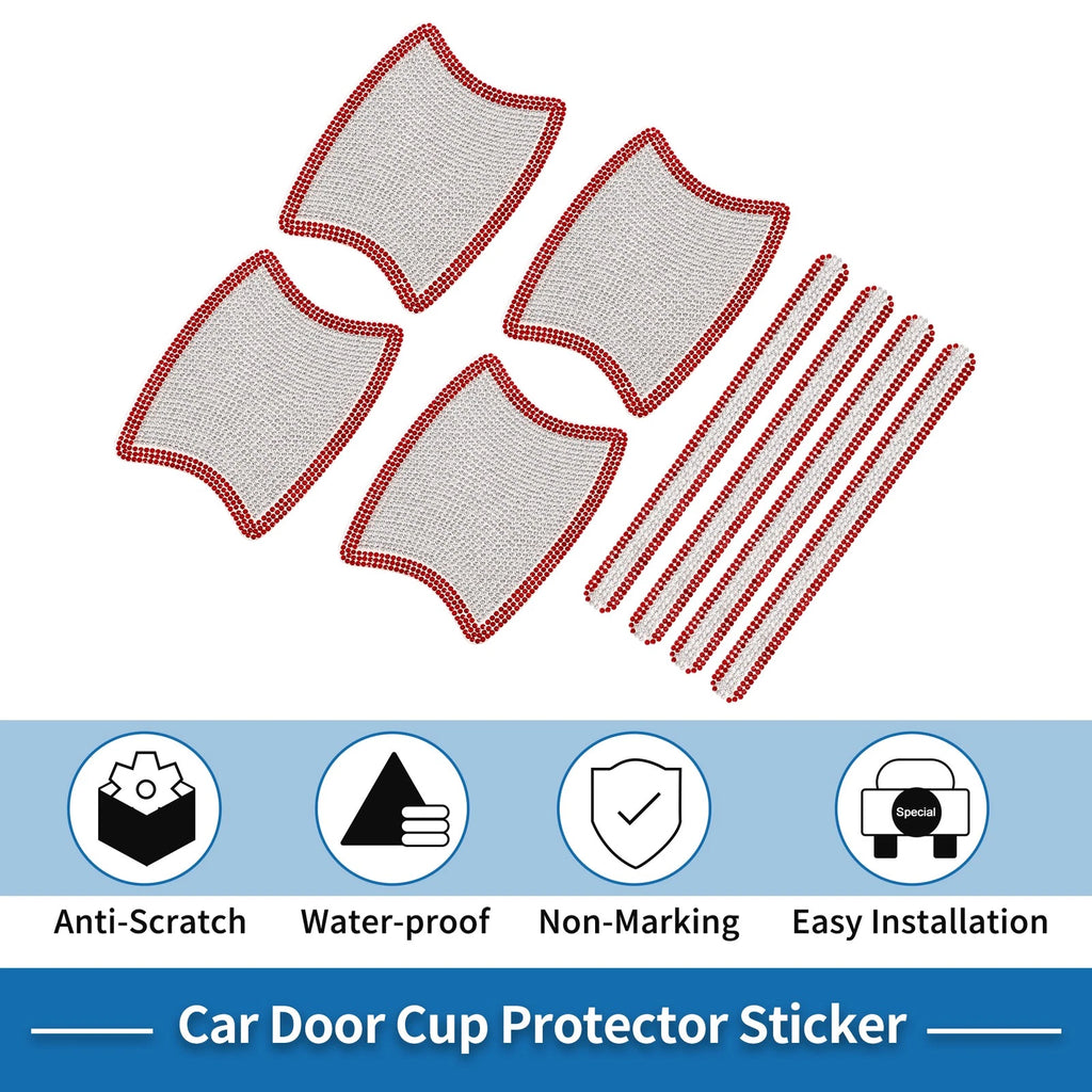 Door Handle Scratch Protector for - White, Red