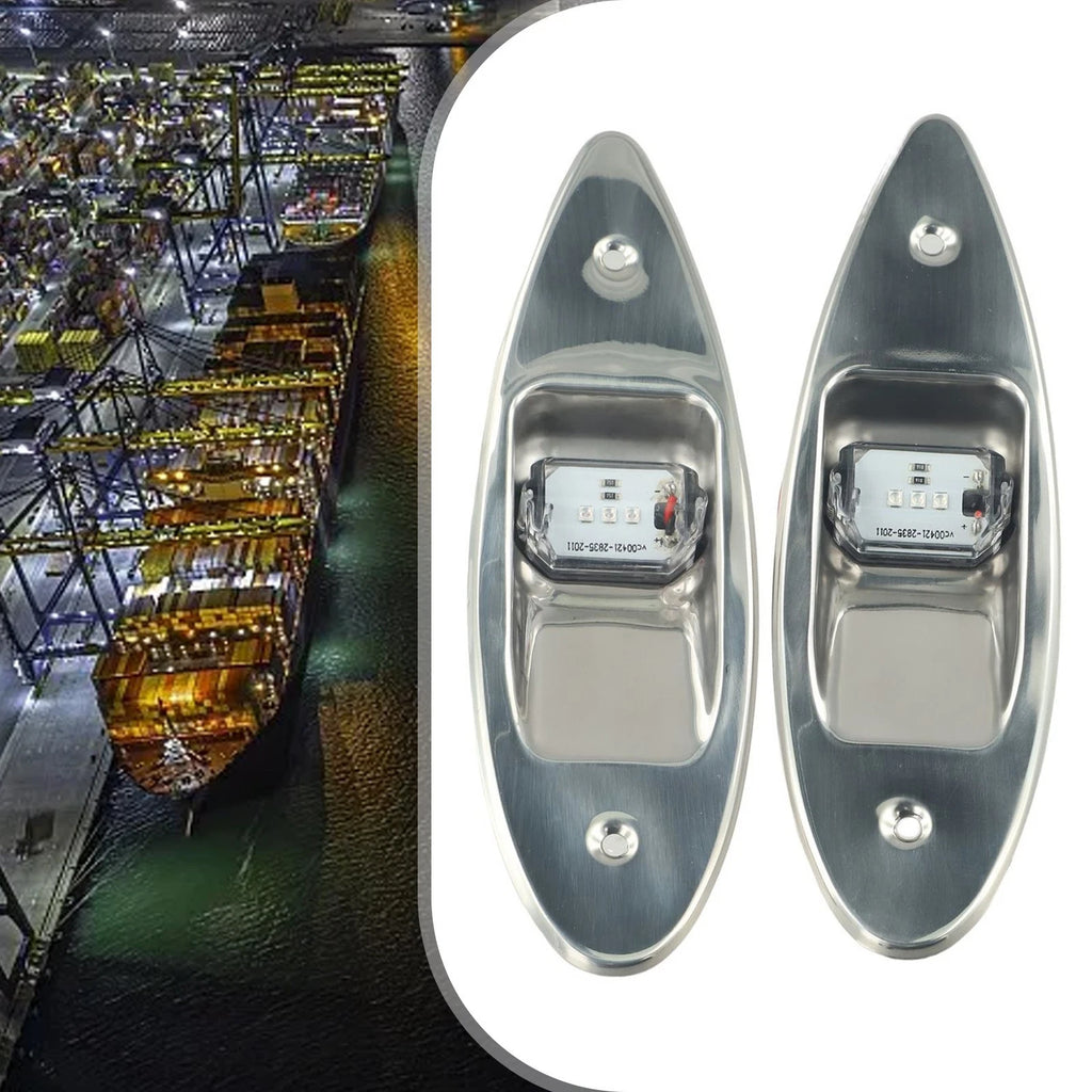 2X LED Navigation Side-Tear Drop Lights for Boat (IP66)