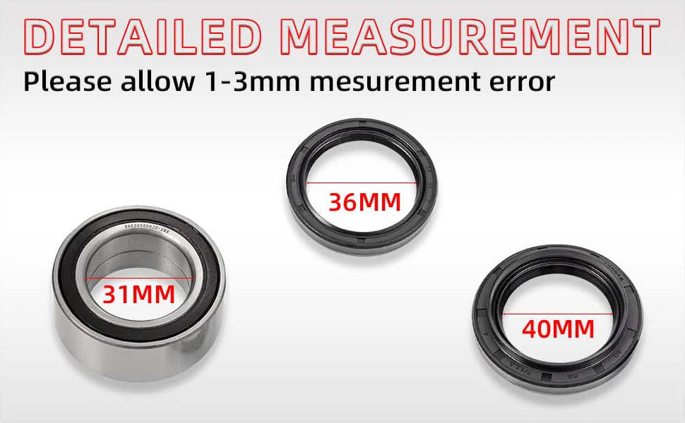 Front Wheel Bearing & Dust Seal for Honda Rancher 350 TRX350 FE/FM (2000–2006)