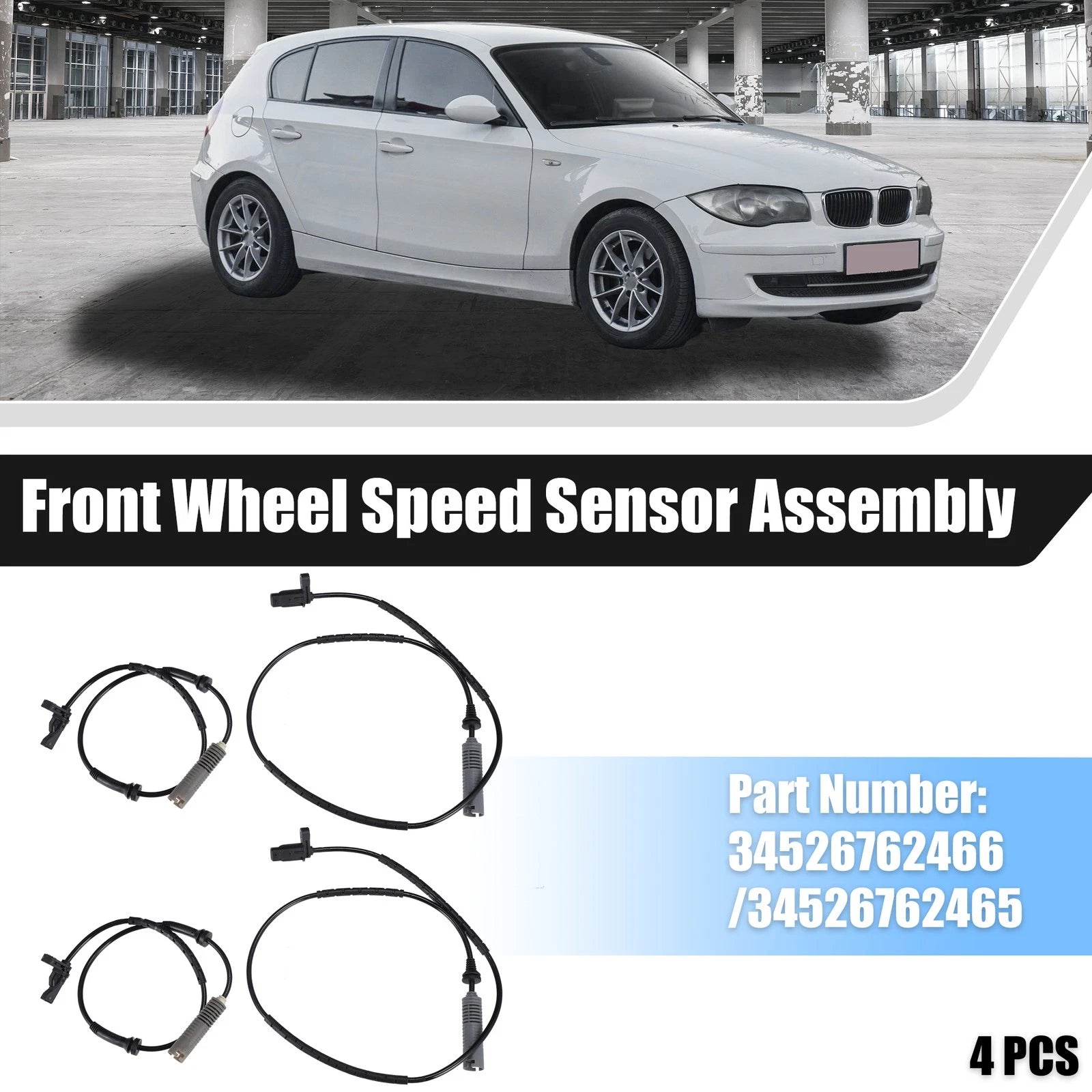 ABS Wheel Speed Sensor Front Rear Left Right for BMW 125i (2008–2013)