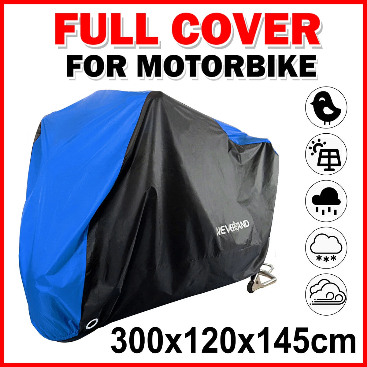 Motorcycle Cover Waterproof for Neverland (118")