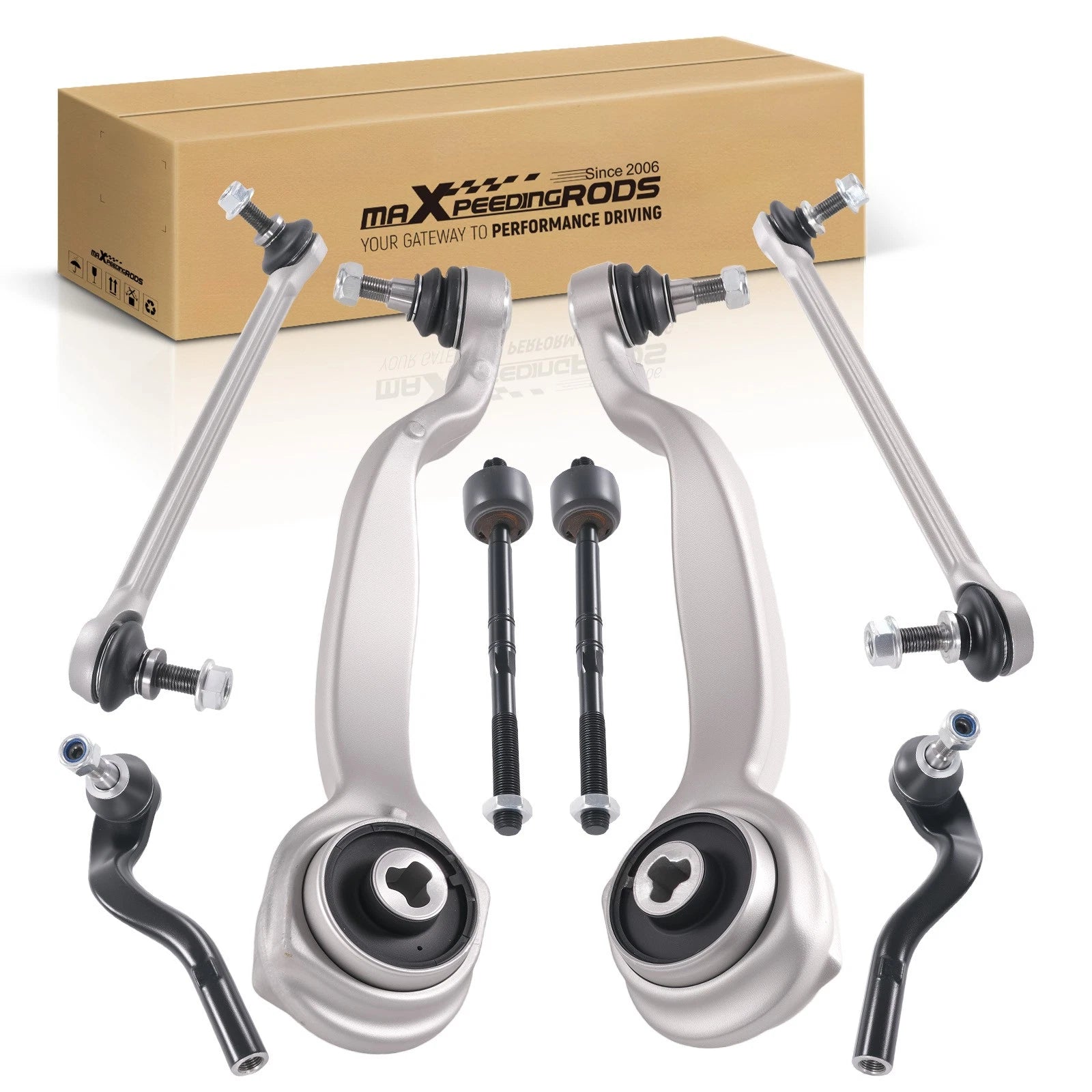 8pc Front Upper Control Arms Sway End Links Tie Rods for Mercedes E250 E350 (2010–2016)