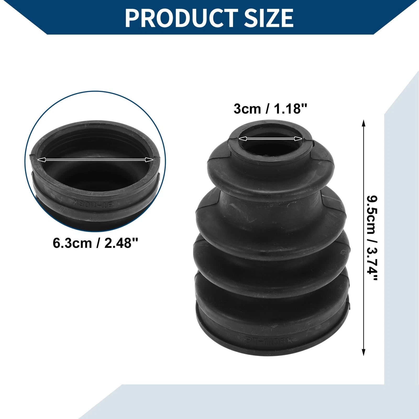 Inner CV Joint Boot Kit w/ Clamps for Porsche Cayenne (2003–2006, 2008–2018)