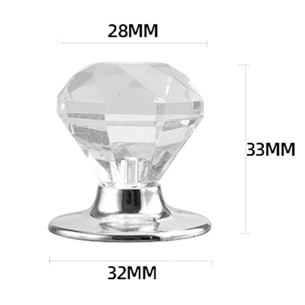 Clear Acrylic Pot Lid Knob with Stainless Steel Base for