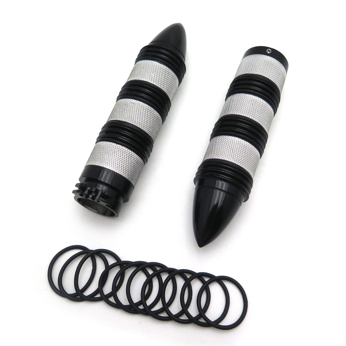 Bullet Style 25mm Hand Grips for Harley Dyna Glide FXDWG FXWG (Chrome)