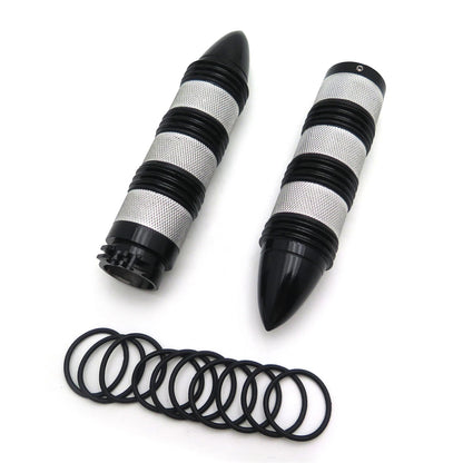 Bullet Style 25mm Hand Grips for Harley Dyna Glide FXDWG FXWG (Chrome)