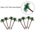 20pcs Coconut Palm Trees for Dioramas and Scenery