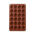 24-Hole Silicone Baking Pan for Chocolates Cakes (27.5cm x 17cm)