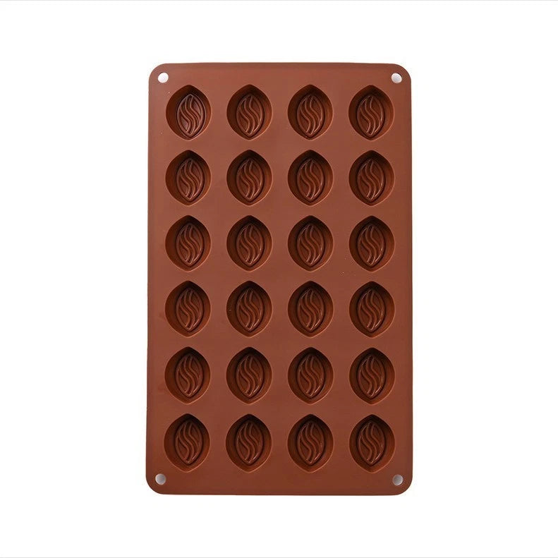24-Hole Silicone Baking Pan for Chocolates Cakes (27.5cm x 17cm)