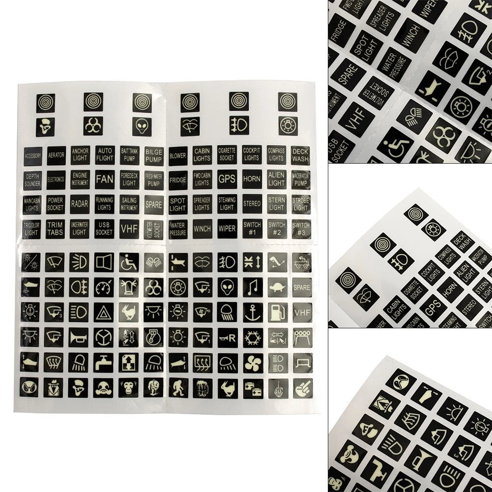 Decal Sticker Labels for Boat (132 pcs)