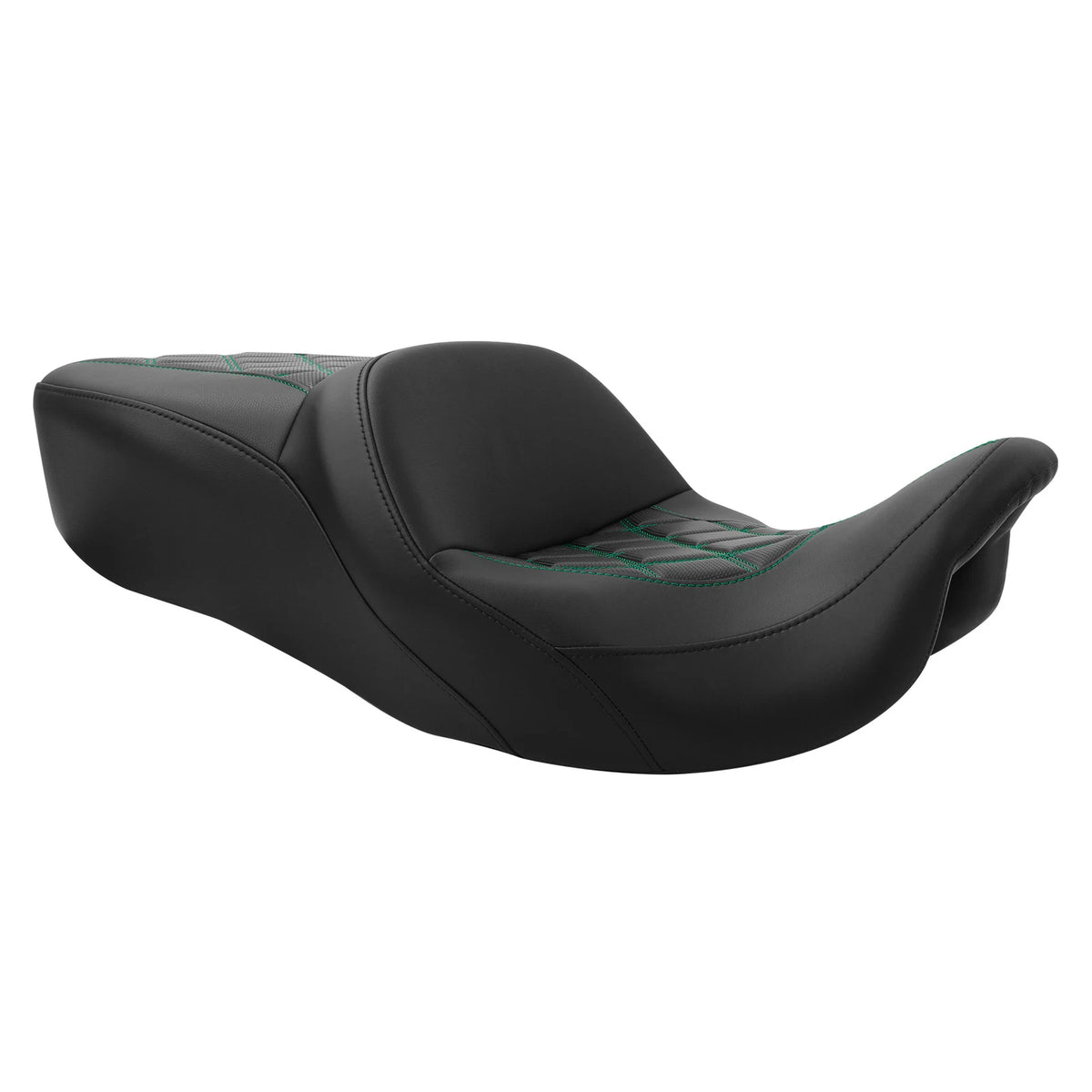 Driver & Passenger Seat for Harley Touring Road Glide (2009–2023) Black Green