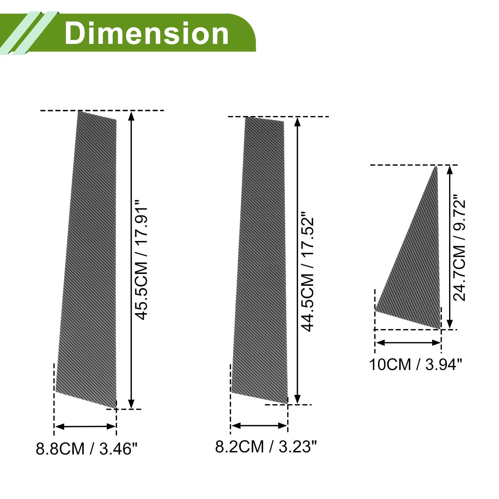 6pcs Pillar Window Trim Replacement for Chevy Captiva (2006–2015)