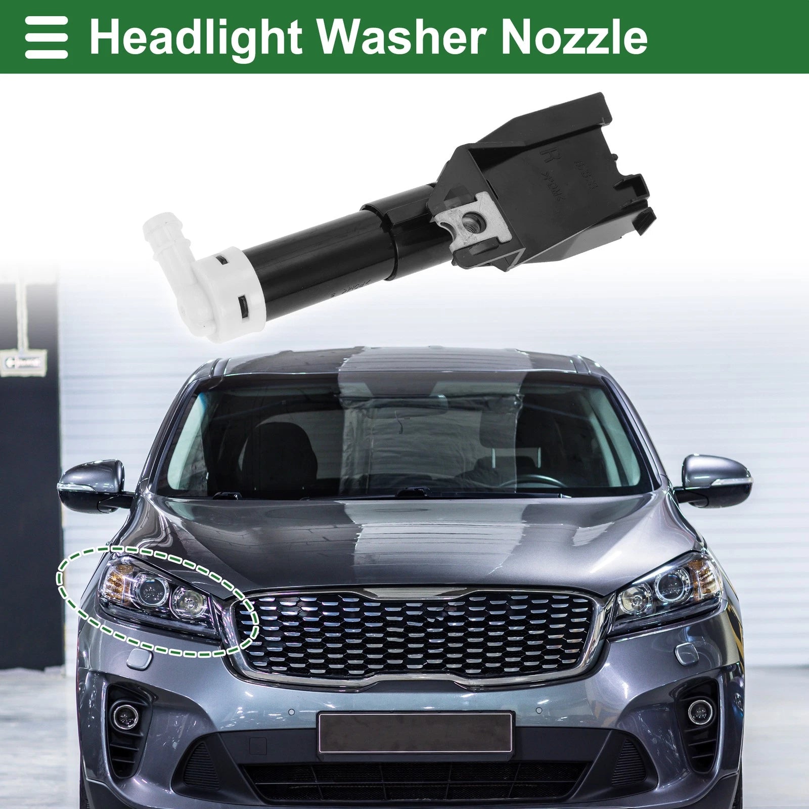 Front Passenger Side Headlight Washer Nozzle Replacement for Mitsubishi Pajero (2010–2018)
