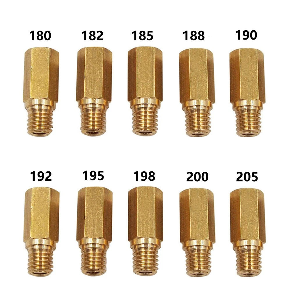 10pcs Main Jet #180-#205 for PWK PE OKO KOSO Carburetor (Motorcycle)