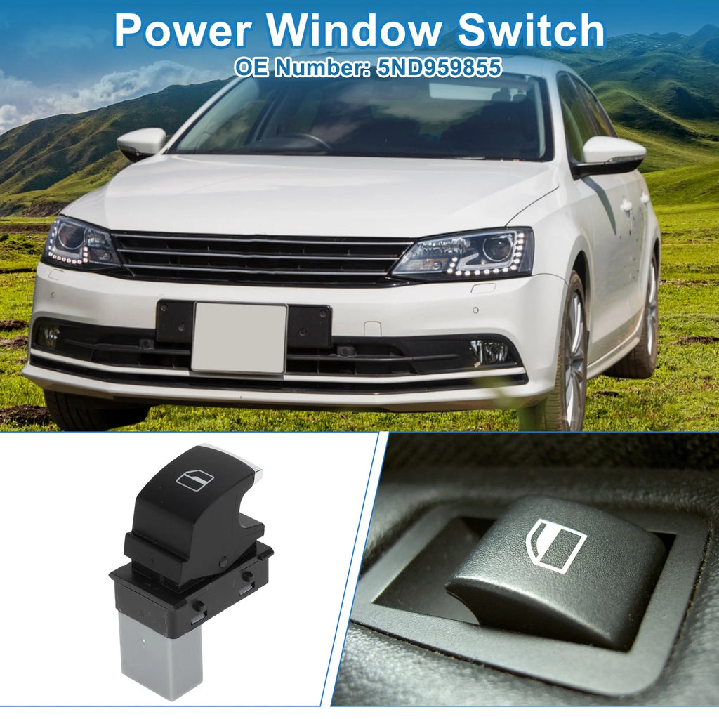 Passenger Power Window Switch Replacement for Volkswagen Tiguan Jetta Passat (2018–2024)