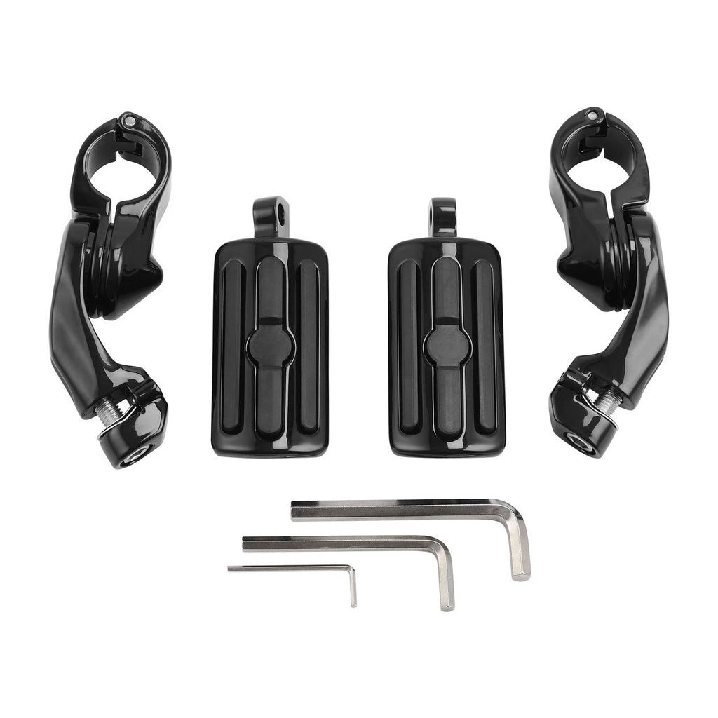 1-1/4" Universal Highway Foot Pegs for Harley (Fit Engine Guards)