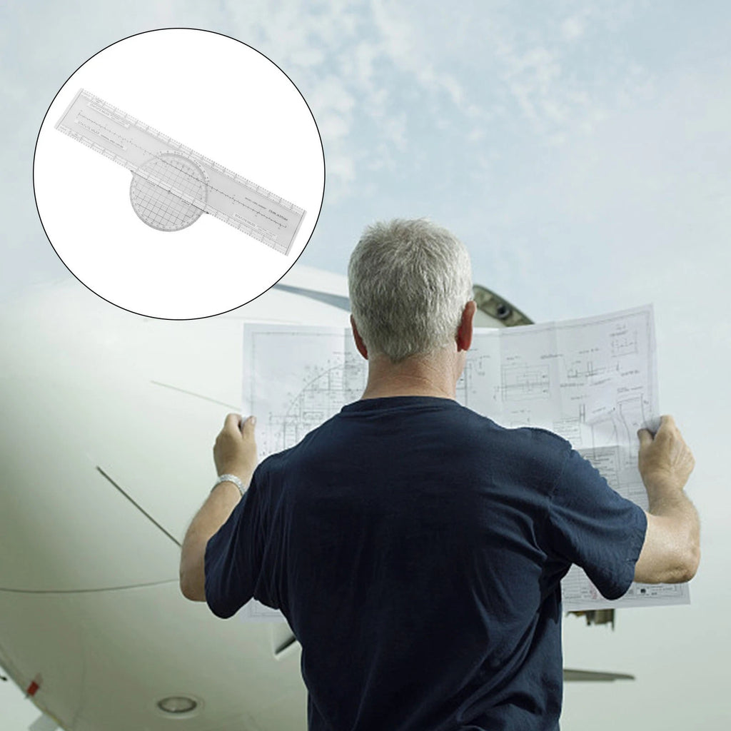 Sliding Ruler for Azimuth Calculations (Professional Aviation Tool)