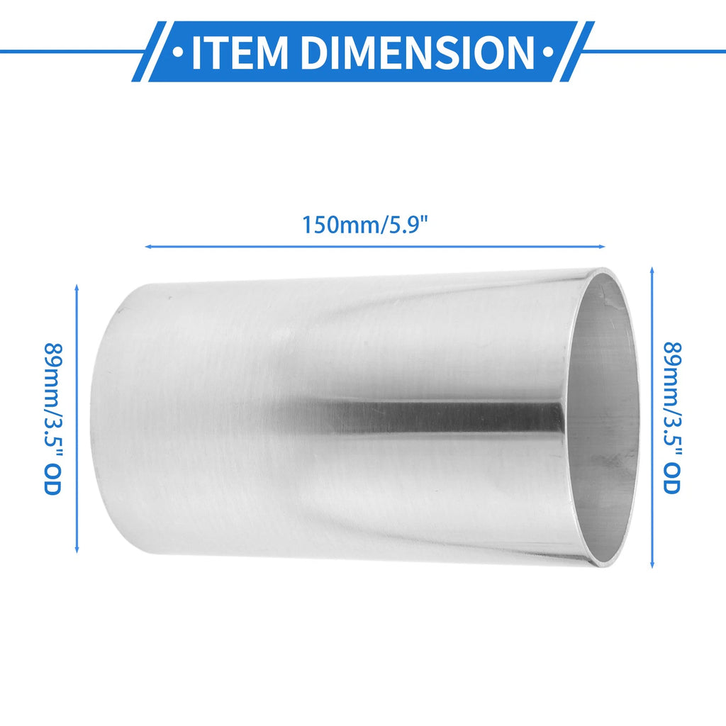 3.5" OD Straight Intercooler Pipe for - 150mm Length
