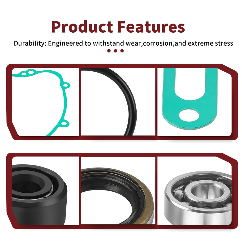 Water Pump Rebuild Kit w/ Clutch Cover Gasket Seal for Kawasaki KX60 (1985–2003)