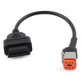 6Pin to OBD2 16Pin Diagnostic Scanner Adapter Cable for Harley Davidson