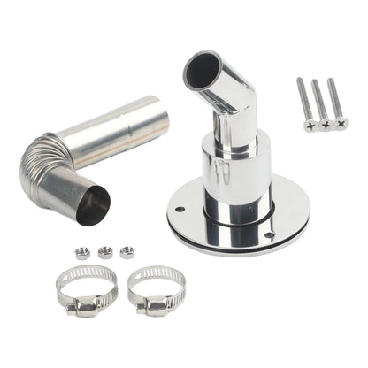 24mm Exhaust Pipe Wall Flange Port Extension with Gasket Kit for Universal