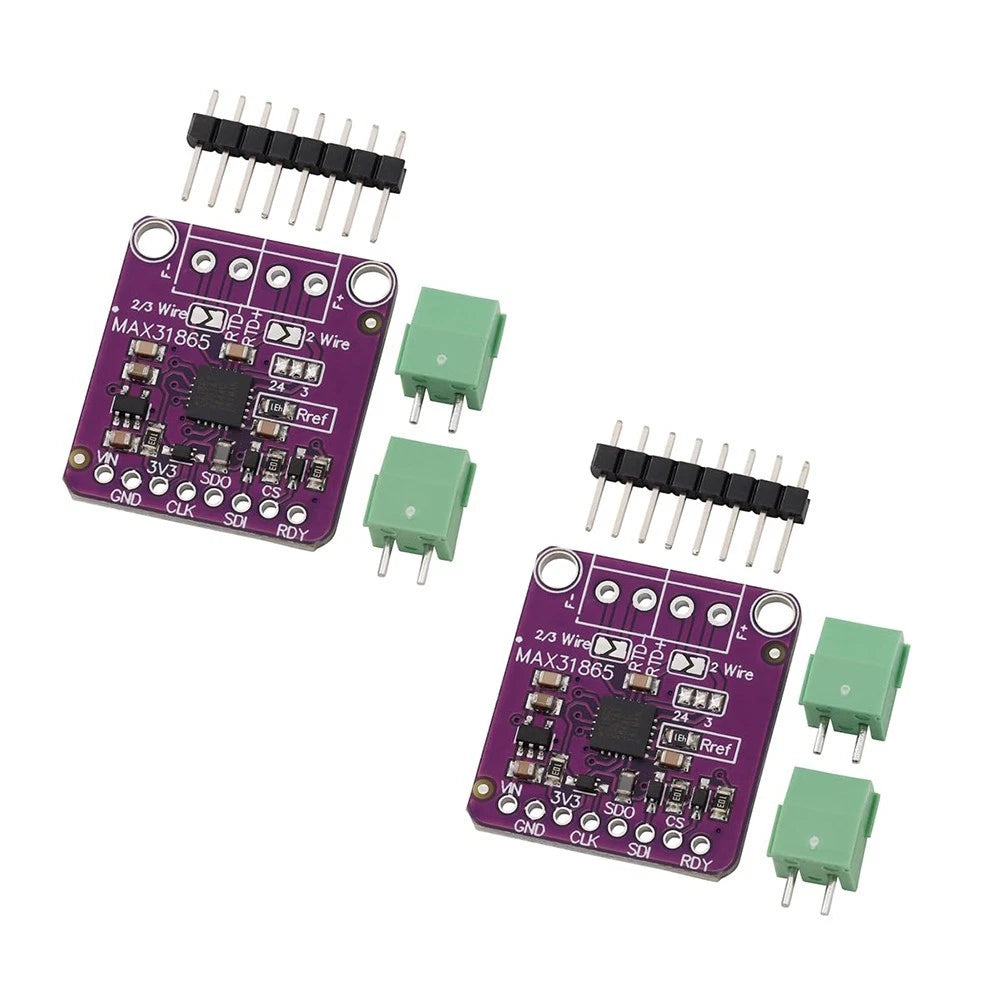 2X MAX31865 Temperature Sensor Module for Various Applications